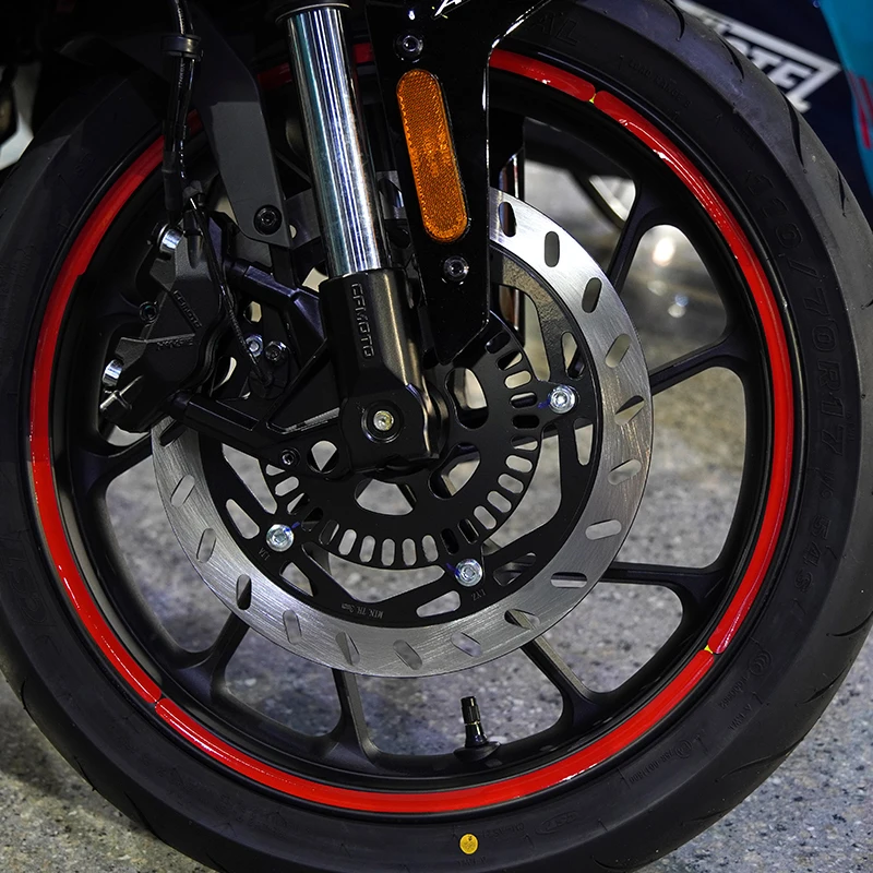 высококачественная наклейка на колесо мотоцикла в полоску со Светоотражающим ободом для CFMOTO 250sr 450sr