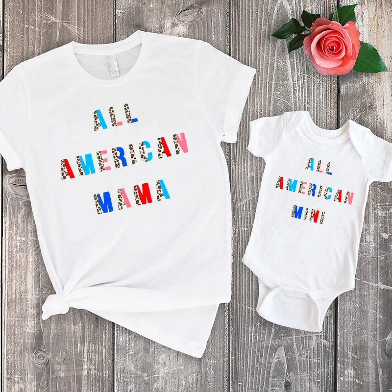 Рубашки American Mama Girl 4 июля, рубашка Четвертого июля, Рубашки 