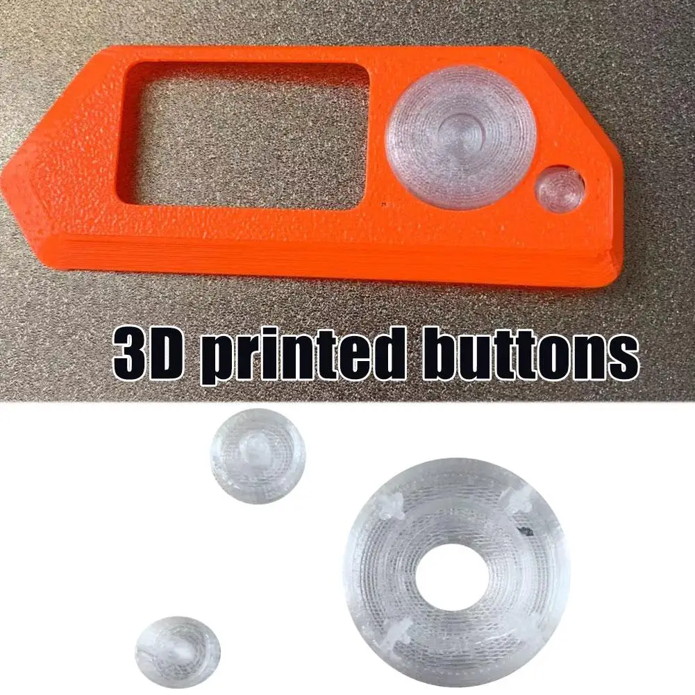 1 комплект для Flipper Zero, прозрачные кнопки с 3D-печатью, кнопка для выравнивания, прозрачная кнопка для 3D-печати, подходит для Flipper Zero C3U9
