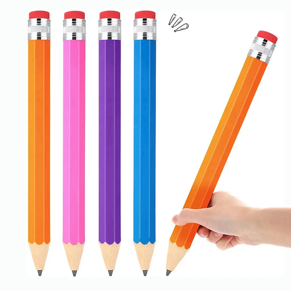 35-сантиметровый гигантский карандаш для художника, студента-художника, забавный деревянный гигантский карандаш с колпачком и ластиком, новинка, канцелярские принадлежности, школьные принадлежности