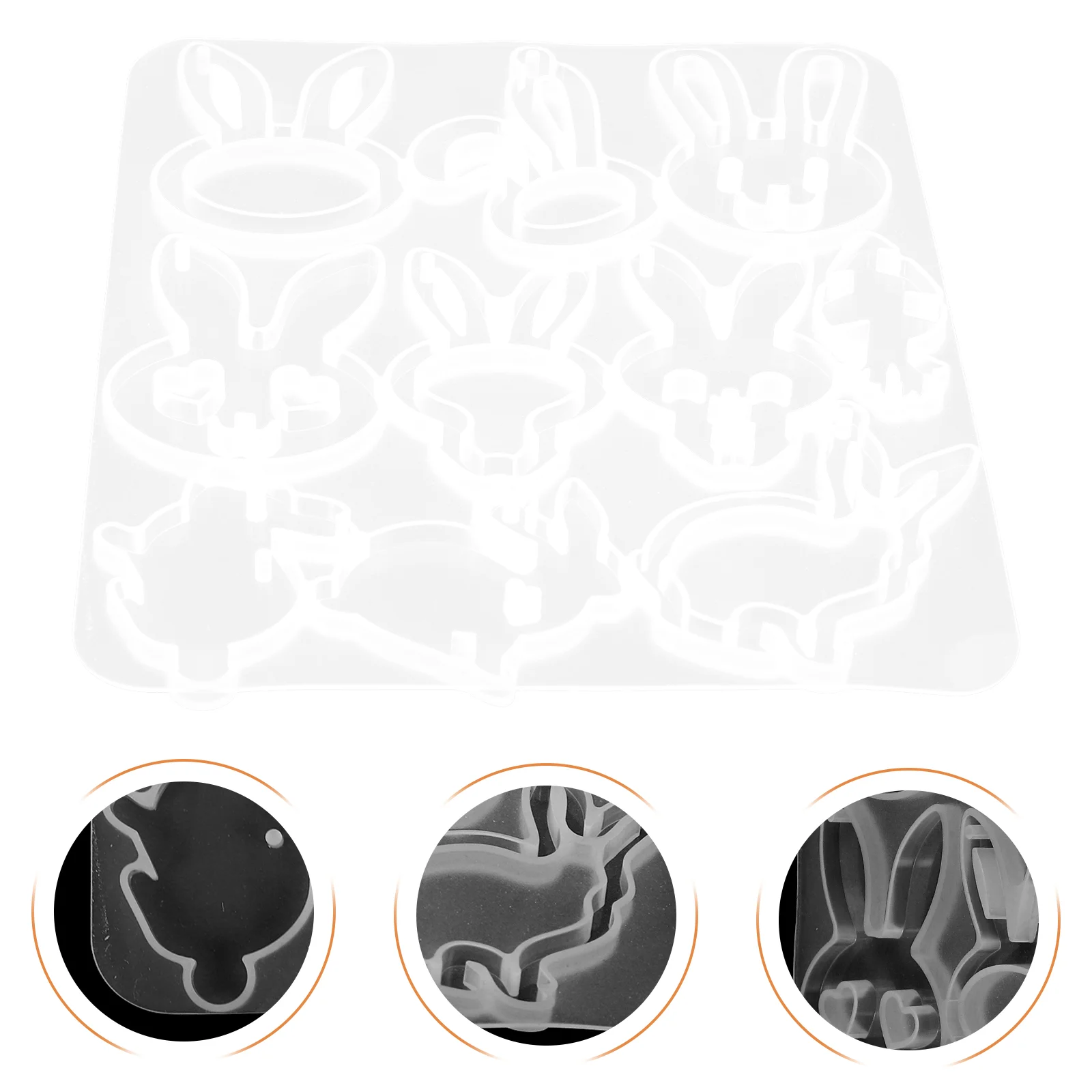 Форма для подвески в виде кролика Силиконовые формы для поделок из эпоксидной смолы Настольные украшения Форма для выпечки /торта Принадлежности для изготовления сережек Силикагель