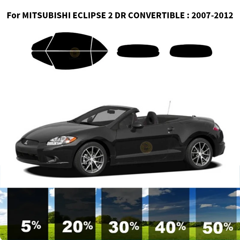Предварительно Обработанная нанокерамика car UV Window Tint Kit Автомобильная Оконная Пленка Для MITSUBISHI ECLIPSE 2 DR CONVERTIBLE 2007-2012