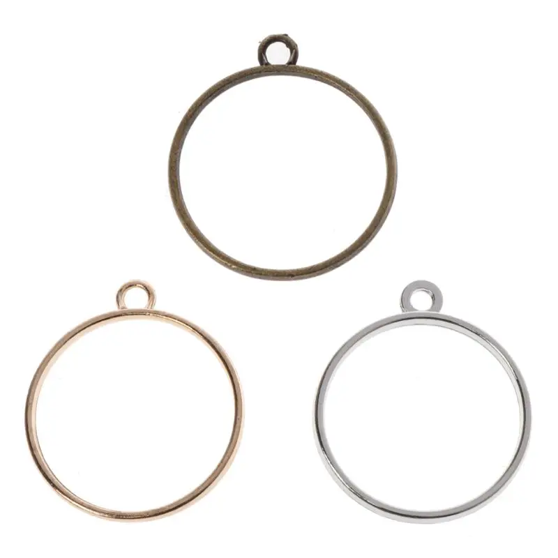 10x Прозрачная круглая заготовка для кольца для ключей, рамка, безель, лотки для ювелирных изделий 