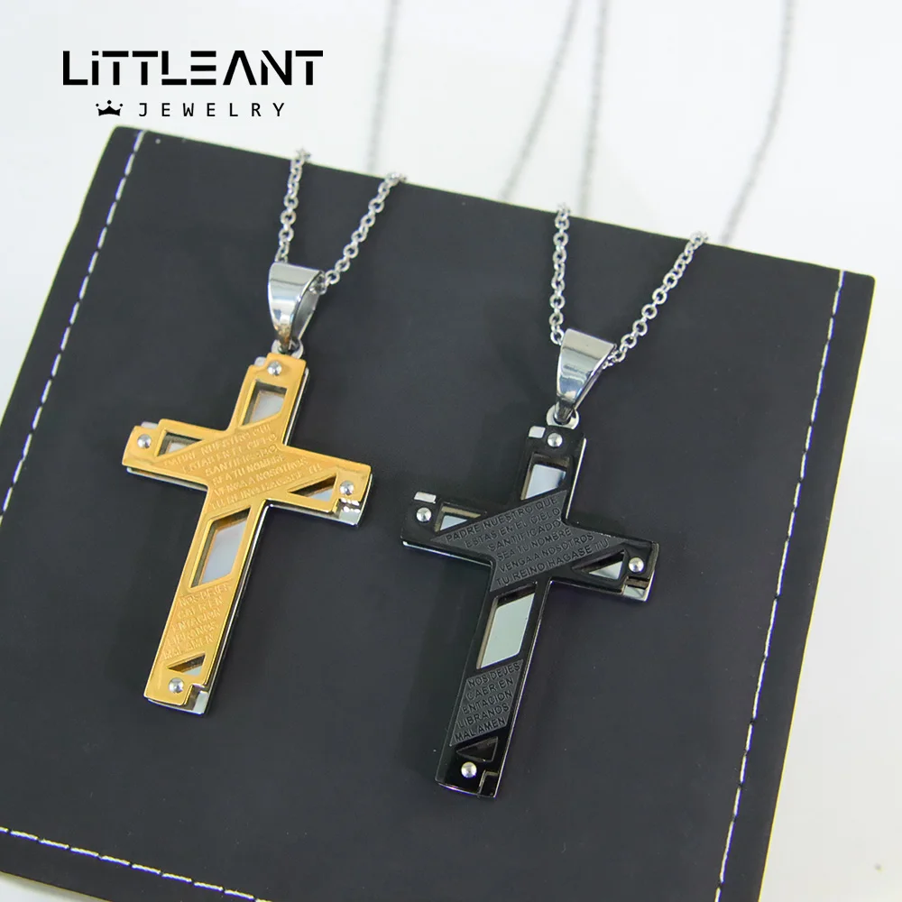 Модные украшения в стиле хип-хоп, уникальный дизайн, ожерелье с крестом из нержавеющей стали, винтажные ожерелья, подарок для женщин, мужчин