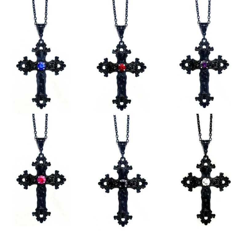 Ожерелье-цепочка Y2K, готическое ожерелье, готические ожерелья с подвесками.