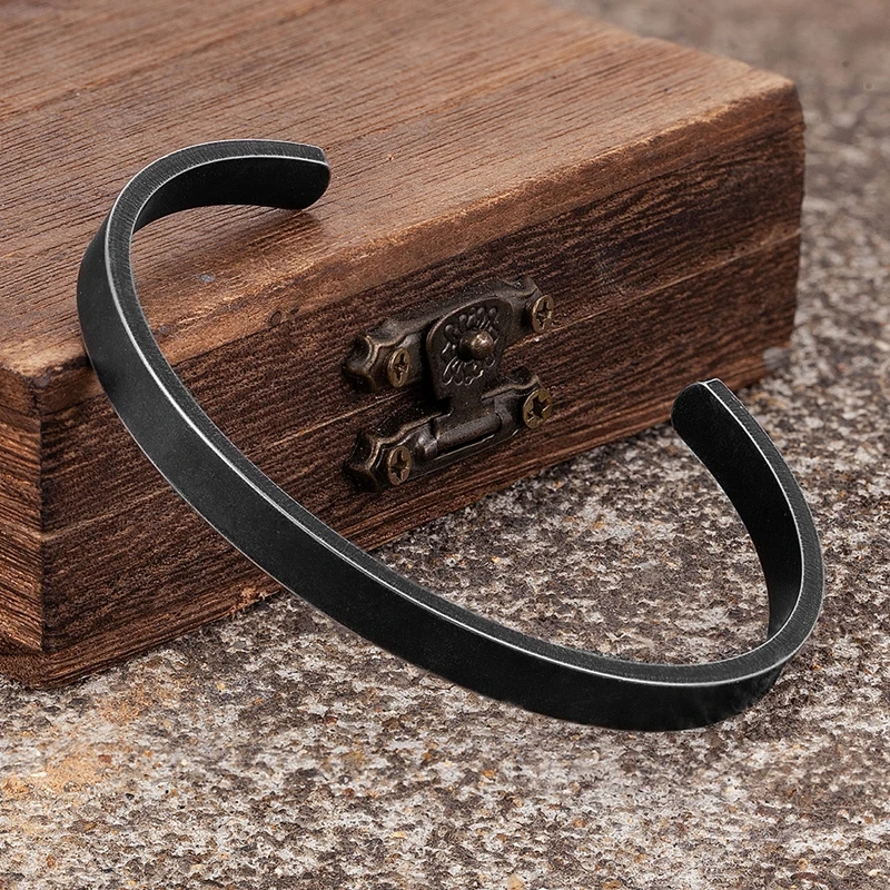 MKENDN Винтажные браслеты-манжеты Viking, браслеты для мужчин и женщин, простые классические браслеты Hombre из нержавеющей стали, мужские украшения