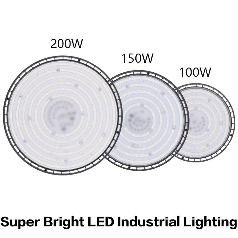 Супер Яркий 150 Вт UFO LED High Bay Lights AC220V Водонепроницаемый Коммерческий Промышленный Рынок Склад Гараж Мастерская Гаражные Лампы