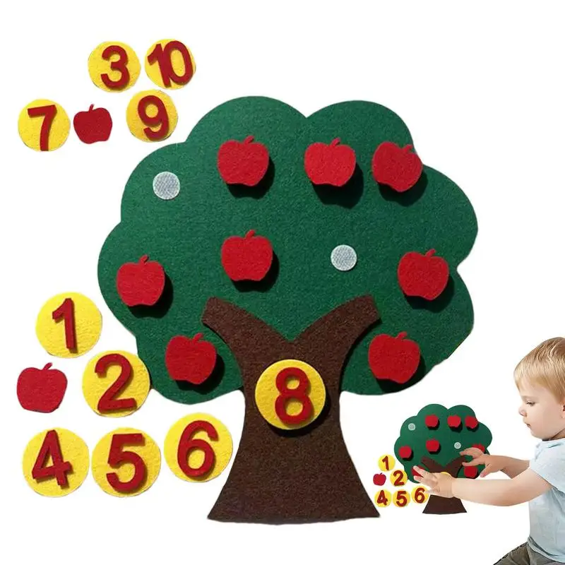 Сложение и Вычитание чисел Математические игры из войлока из дерева, игра для счета, детский сад Монтессори, Занятия для дошкольников, День Рождения