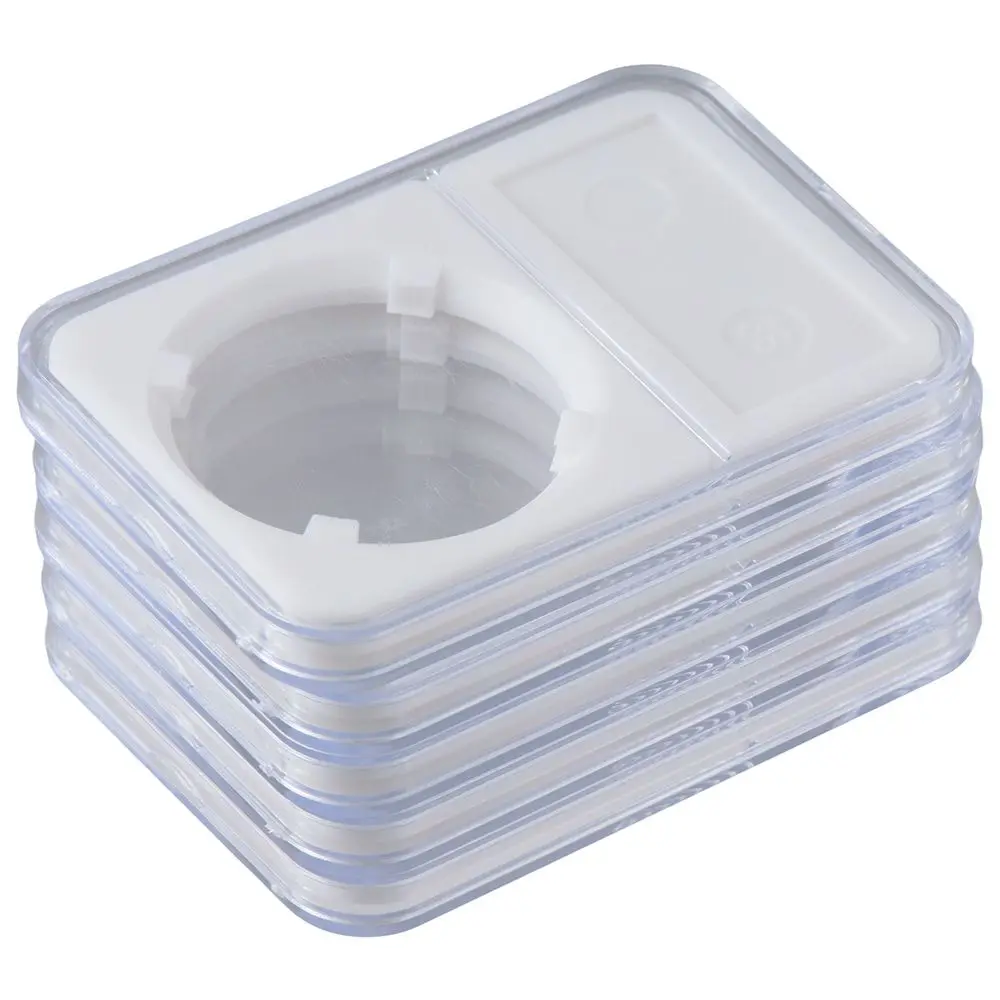 Пластиковые принадлежности для коллекции монет Белая 38-миллиметровая коробка для защиты памятных монет Рейтинговая коробка для держателей памятных монет