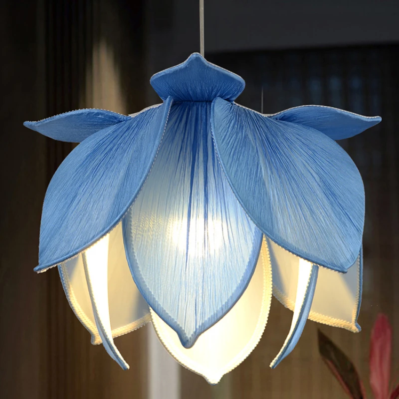 Китайский стиль, Новый Потолочный светильник Из Китайской ткани Lotus Zen, Люстра Lotus