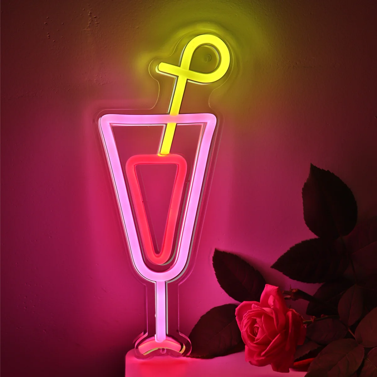 1 шт. коктейльная чашка, светодиодная неоновая вывеска для вечеринки, клуба, паба, бара, галереи, студии, новогодних подарков 4,69 